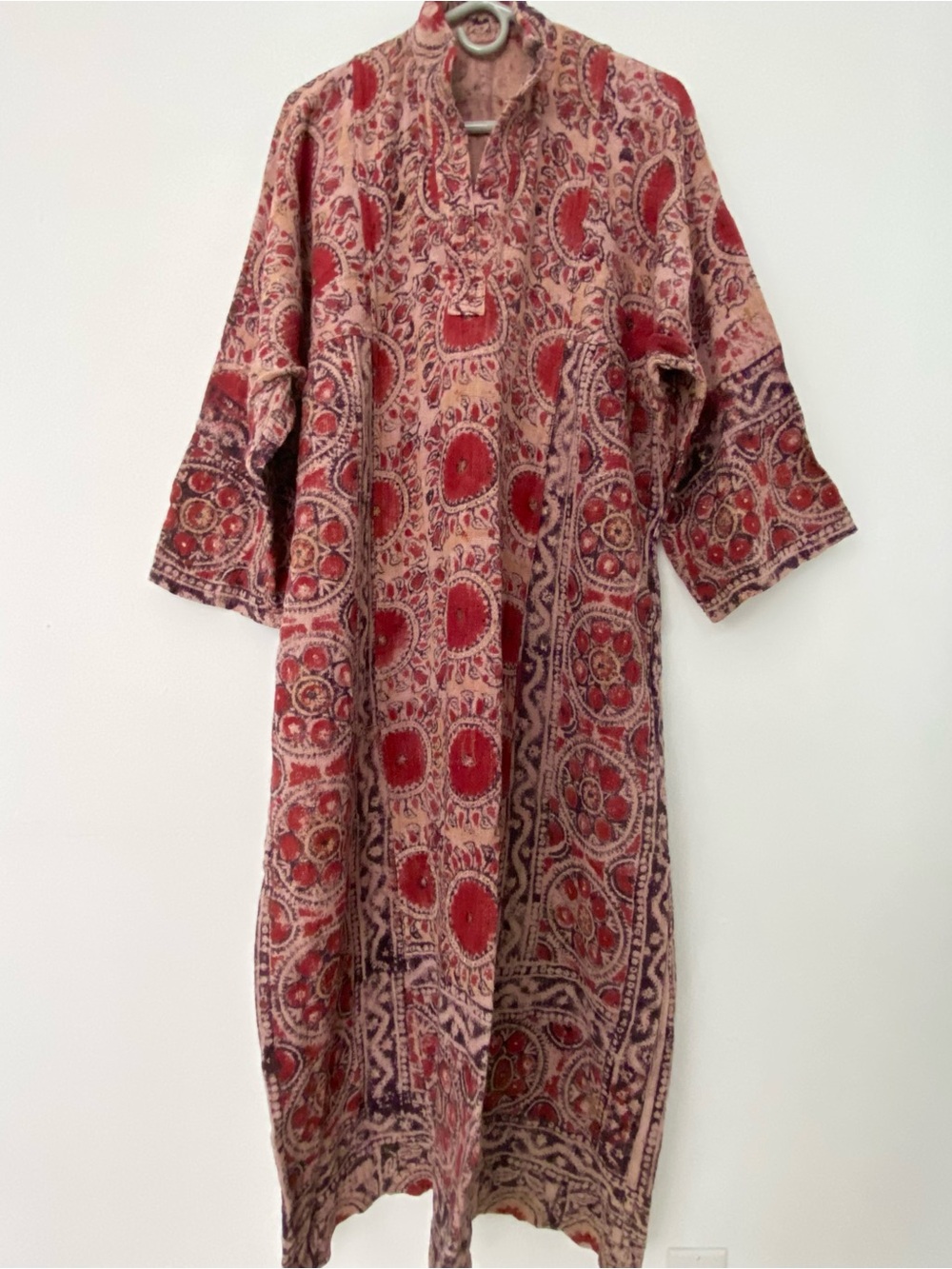 Vintage Wool Tunic Dress – Bohemian Ethnic Print